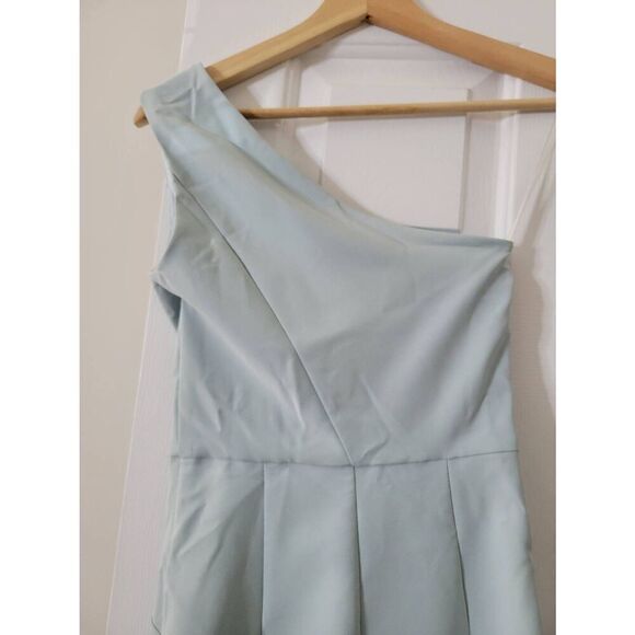 Michael Costello x Revolve Ava Dress One Shoulder Mini Ice Blue Size XS NWT $188 - Picture 8 of 9